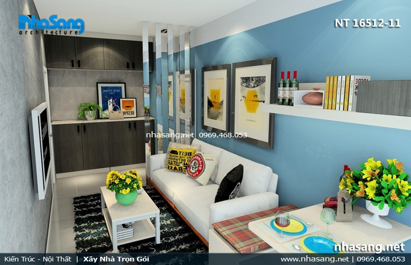 mẫu phòng khách nhỏ xinh căn hộ mini