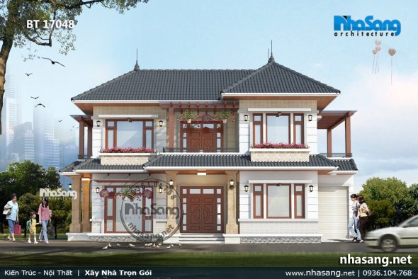 Ngắm những mẫu biệt thự nhà vườn 2 tầng mặt tiền 15m đẹp nức lòng