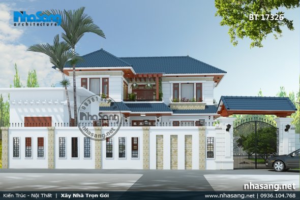 Top 10 mẫu thiết kế nhà chữ L 2 tầng có 4 phòng ngủ đẹp nhất xây dựng tại nông thôn Việt Nam