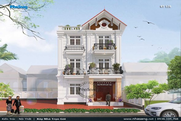 Những mẫu nhà tân cổ điển 2 - 5 tầng đẹp mắt và ấn tượng