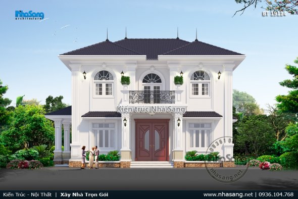 Những mẫu nhà đẹp 2 tầng tân cổ điển