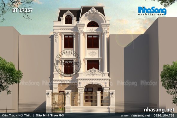 Mê đắm 10 mẫu nhà ống 3 tầng lưu thông không khí tốt, thoáng mát