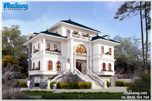 Khám phá những mẫu thiết kế biệt thự 3 tầng có bán hầm tuyệt mỹ