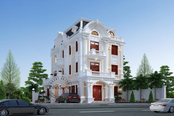 25+ Mẫu nhà biệt thự 3 tầng đẹp nhất cho đất mặt tiền 10m