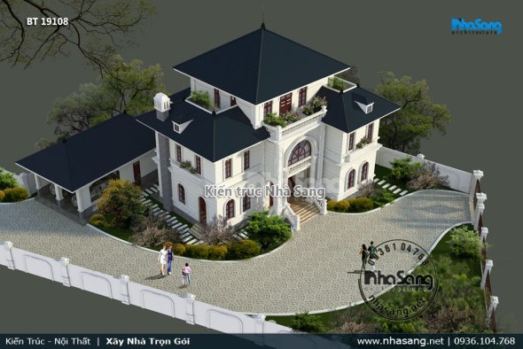 5 Mẫu biệt thự sân vườn 3 tầng quy mô hoành tráng đẹp nhất 2020