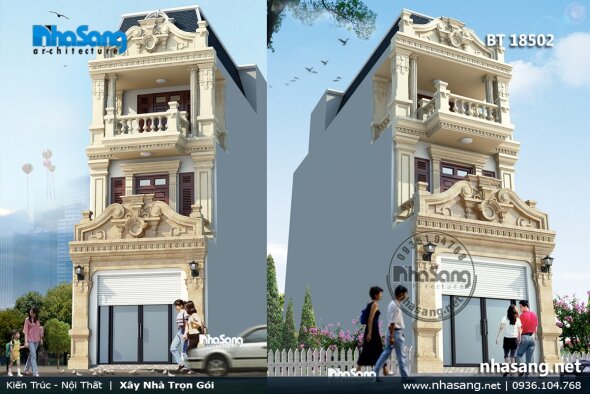 Hồ sơ 3 mẫu nhà ống 3 tầng 04 phòng ngủ được yêu thích nhất