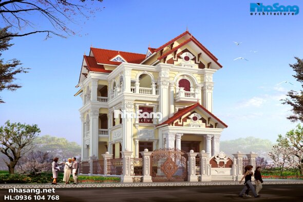 20+ Mẫu biệt thự kiểu Pháp mặt tiền 10m chất đến từng chi tiết nhỏ