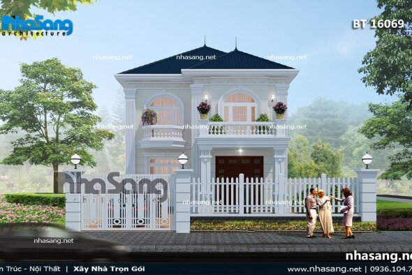 Những mẫu nhà 2 tầng mặt tiền 8m chi phí hợp lý cho tổ ấm gia đình