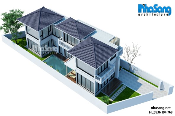 Những mẫu nhà 2 tầng hiện đại mái thái đẹp đầy đủ tiện nghi chi phí rẻ