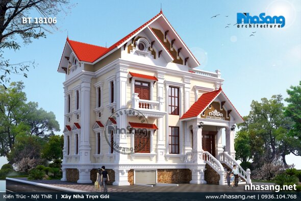 20+ Tuyệt phẩm nhà mái thái 2 tầng chọn lọc phù hợp nông thôn Việt 2021