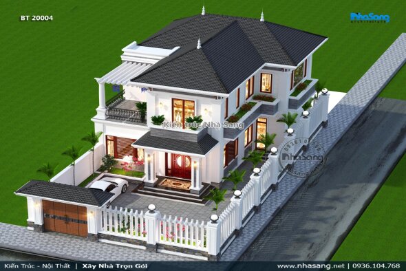 Bật mí 27+ Mẫu nhà 2 tầng có sân thượng lý tưởng cho gia đình nông thôn Việt