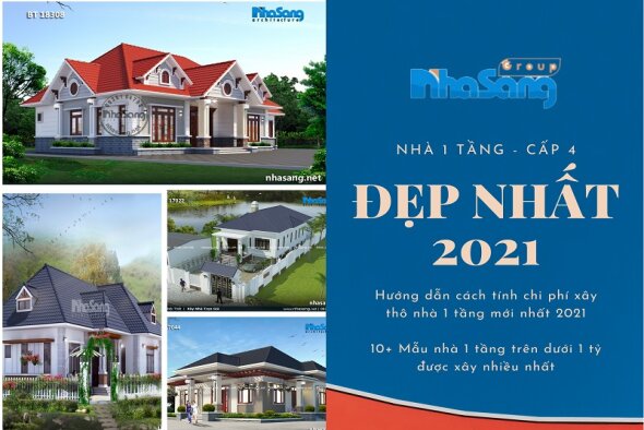 Giải mã chi phí xây thô nhà 1 tầng qua 10 mẫu nhà cấp 4 đẹp nhất 2021