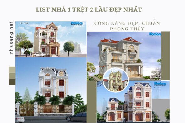 Điểm danh 550 mẫu nhà 1 trệt 2 lầu đẹp mê ly có hồ sơ thi công hoàn thiện