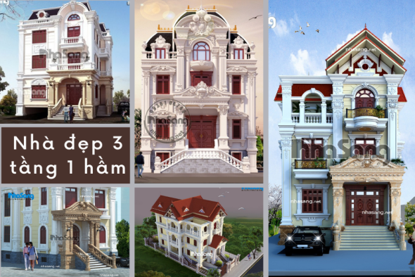 Bỏ túi 15 mẫu nhà 3 tầng có bán hầm tỉ lệ hoàn mỹ không điểm chết