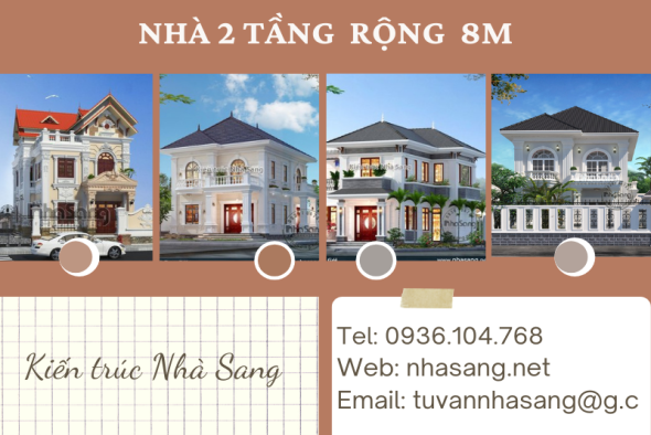 Đắm chìm cảnh quê yên bình với 15 siêu phẩm nhà 2 tầng rộng 8m đẹp tuyệt trần