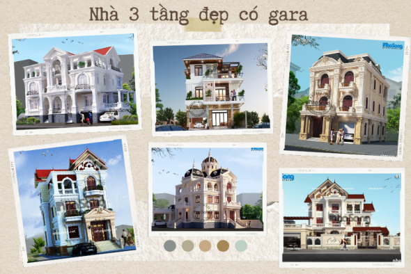 Trầm trồ trước list nhà đẹp 3 tầng có gara xuất sắc chinh phục mọi trái tim