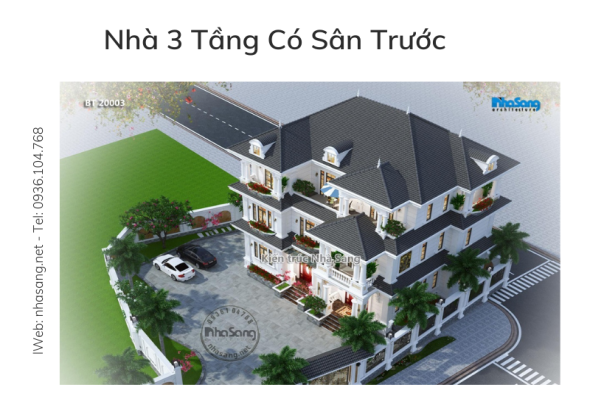 Hé lộ 35 mẫu nhà 3 tầng có sân trước nhà đón gió lộc tài đang làm mưa gió mạng xã hội