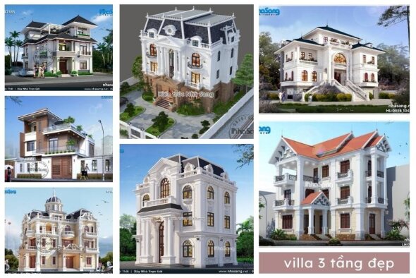 Bùng nổ xu hướng xây nhà villa 3 tầng sang trọng cuốn hút với 40 mẫu đẹp tuyệt mỹ