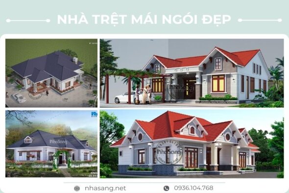 Hướng dẫn cách lợp ngói lên mái bê tông và 10 mẫu nhà trệt mái bê tông lợp ngói đẹp 2022