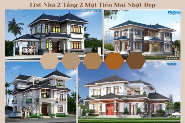 Khám phá 99 mẫu nhà 2 tầng 2 mặt tiền mái Nhật lý tưởng cho gia đình 3 thế hệ