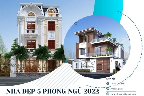 Tiết lộ 20 mẫu nhà đẹp 5 phòng ngủ chất nhất vịnh bắc bộ 2022