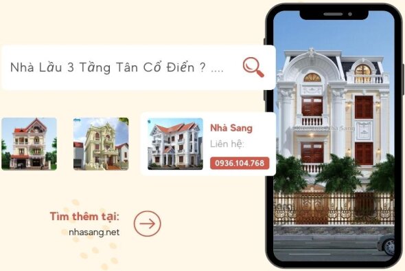 List 350 mẫu nhà lầu 3 tầng tân cổ điển chọn lọc đẹp say đắm lòng người