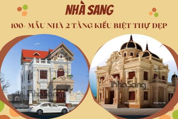 Chiêm ngắm 100+ mẫu nhà 2 tầng kiểu biệt thự đẹp không gian sân vườn rộng