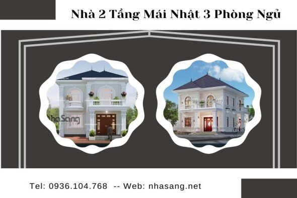 Ngỡ ngàng 55+ mẫu nhà 2 tầng mái nhật 03 phòng ngủ đẹp, đơn giản, gần gũi nông thôn Việt