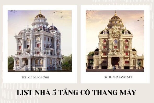 Choáng ngợp 10+ nhà 5 tầng đẹp có thang máy tiện dụng cho cuộc sống hiện đại