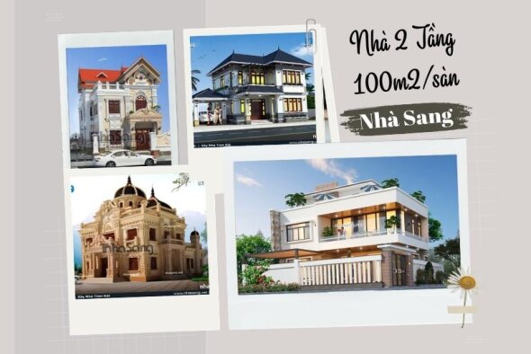 Dẫn đầu xu hướng nông thôn đổi mới với 99 mẫu nhà 2 tầng 100m2/sàn xuât sắc