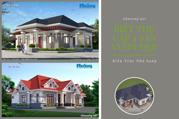 TOP 10 mẫu biệt thự cấp 4 sân vườn lý tưởng cho gia đình nhiều thế hệ