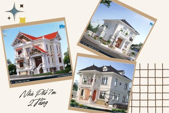 Chia sẻ 05 mẫu nhà phố 7m 2 tầng kiến trúc độc đáo sang xịn