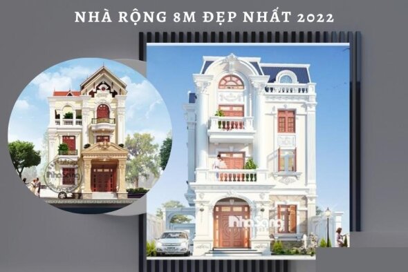 Bỏ túi ngay 145+ mẫu nhà rộng 8m đẹp, tối ưu công năng, đầy đủ bản vẽ