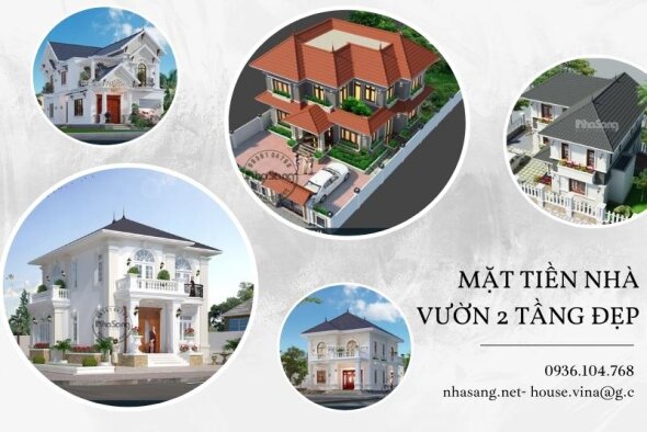 Điểm danh 500 mẫu thiết kế mặt tiền nhà vườn 2 tầng đẹp diễm lệ thời thượng nhất 2022