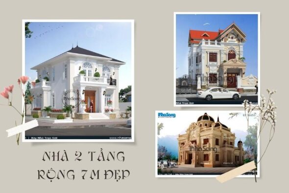 TOP 10 mẫu nhà 2 tầng rộng 7m khiến chủ đầu tư mãn nhãn