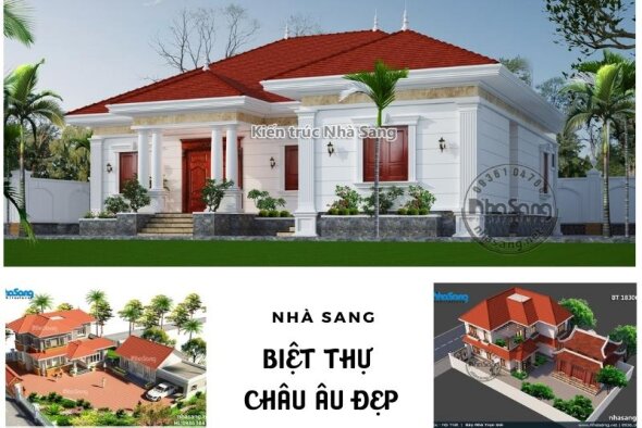 101+ Mẫu biệt thự Châu Âu ấn tượng nhất không gian điền viên rộng