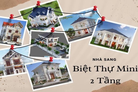 Bật mí 40 mẫu biệt thự mini 2 tầng tỉ lệ hình khối hoàn hảo hợp nông thôn Việt Nam