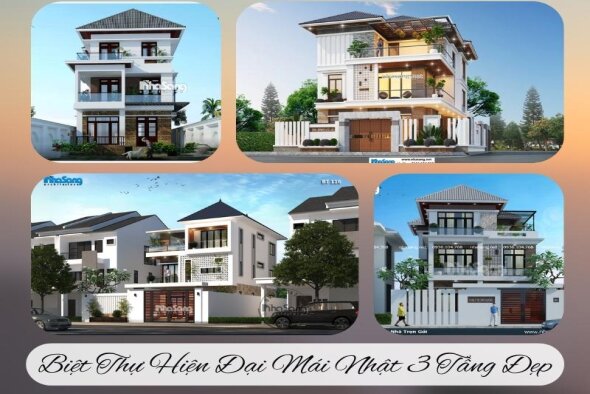 Bỏ túi ngay 9 mẫu biệt thự hiện đại mái Nhật 3 tầng đẳng cấp ấn tượng 2022