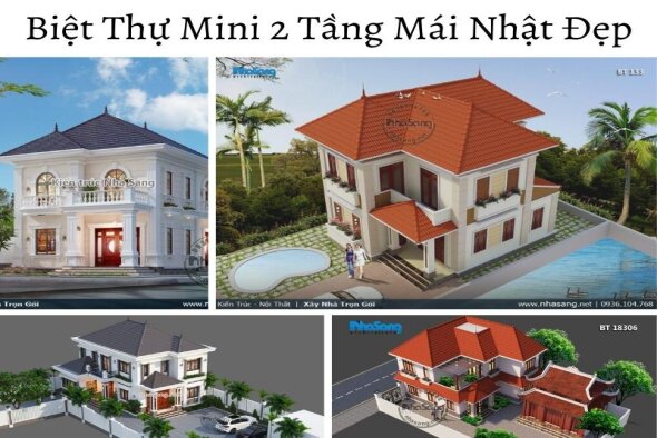 17+ Mẫu biệt thự mini 2 tầng mái Nhật sang trọng tối ưu chi phí cho gia đình trẻ