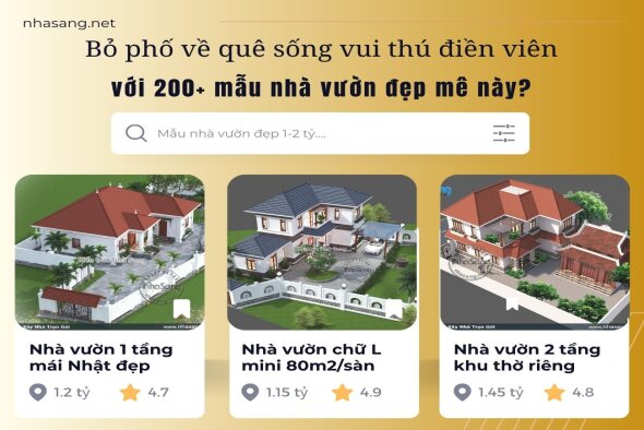200+ Mẫu nhà vườn 1-2 tỷ khiến bạn vừa nhìn đã muốn bỏ phố về quê sống