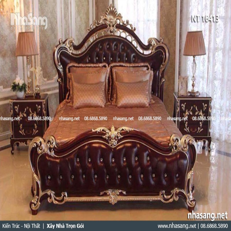 Giường ngủ gỗ quý cao cấp NT16413