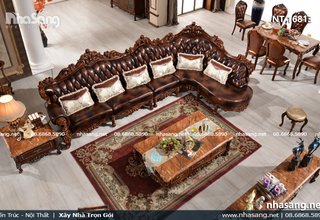 Sofa góc tân cổ điển phong cách hoàng gia quý tộc NT16813