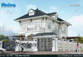Nhà biệt thự vườn 2 tầng mái thái đơn giản tại Nghệ An