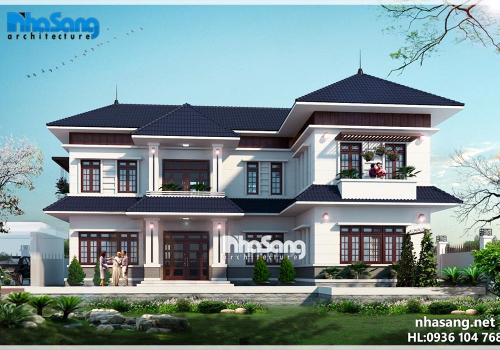 Mẫu thiết kế biệt thự nhà vườn 2 tầng 120m2 cho chủ nhà sinh năm 1991 ở  Thanh Hóa BT525049  Kiến trúc Angcovat