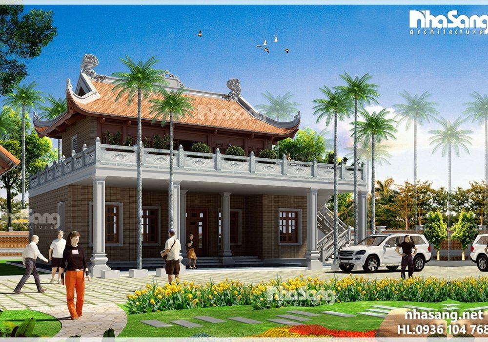 Nhà vườn truyền thống 2 tầng 15m x 10m BT16007
