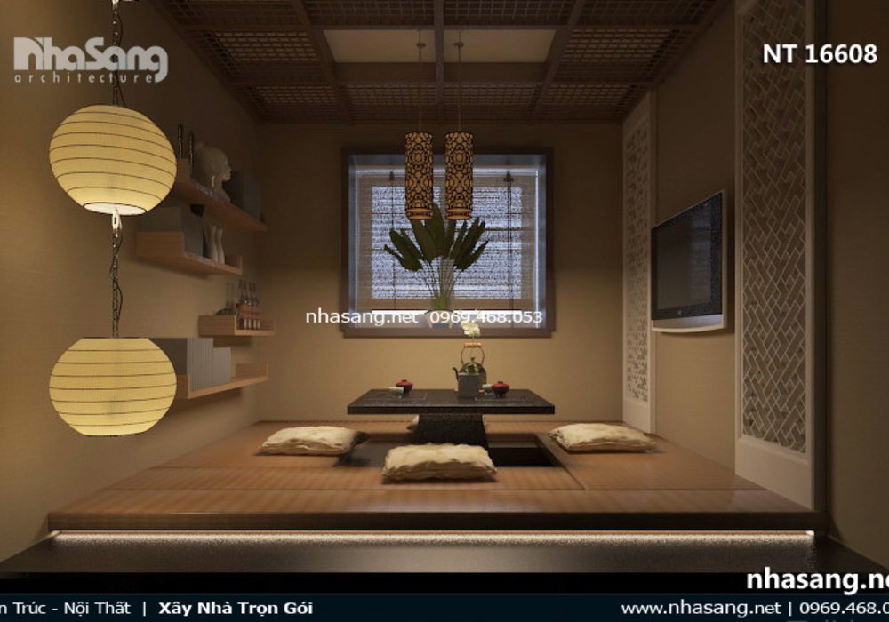 Thiết kế nội thất chung cư cao cấp phong cách Nhật Bản NT16608