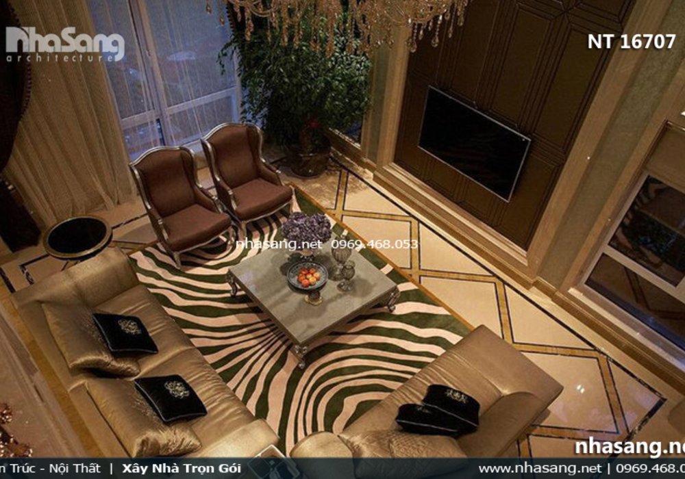 Thiết kế thi công nội thất biệt thự tân cổ điển Châu Âu - nội thất gỗ lim Nam Phi NT16707