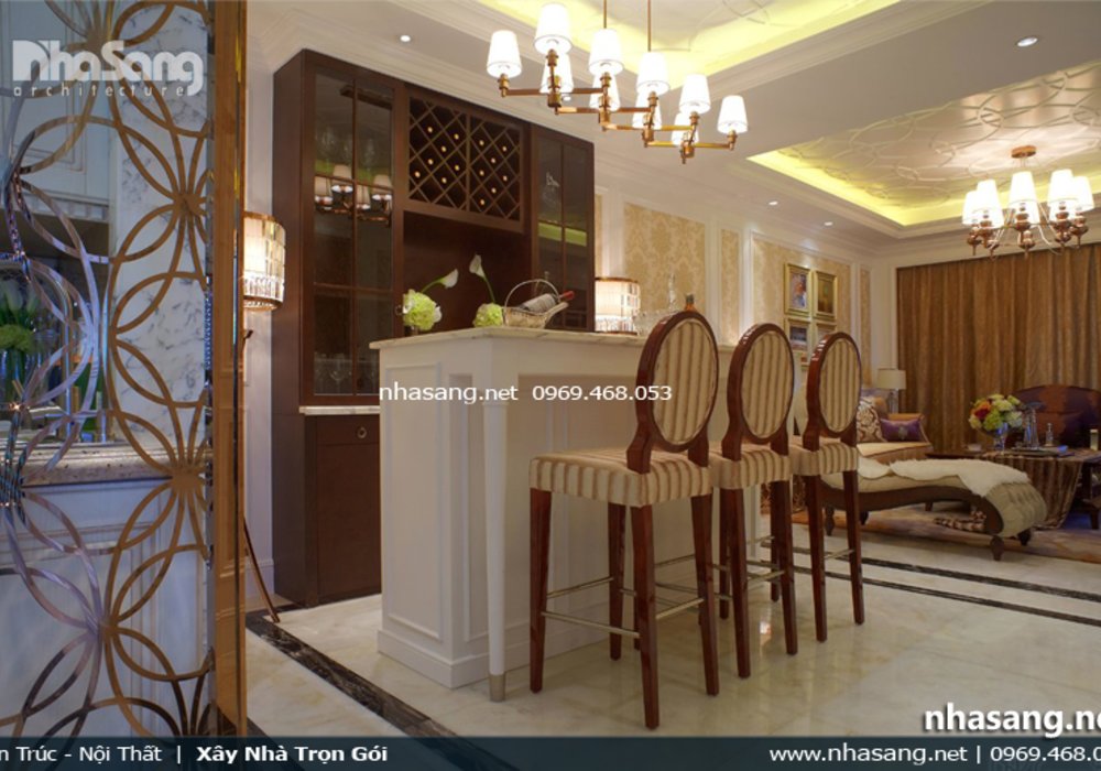 Thiết kế nội thất chung cư cao cấp 116m2 phong cách Tân cổ điển Châu Âu NT16605