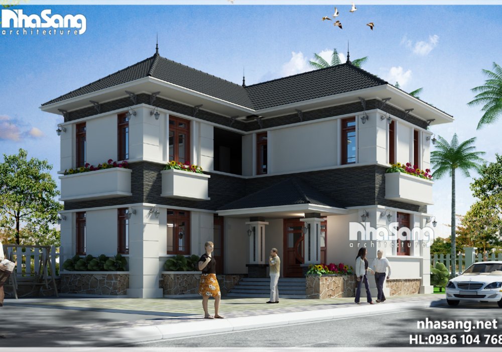 10 Mẫu nhà 2 tầng mái ngói được ưa chuộng nhất