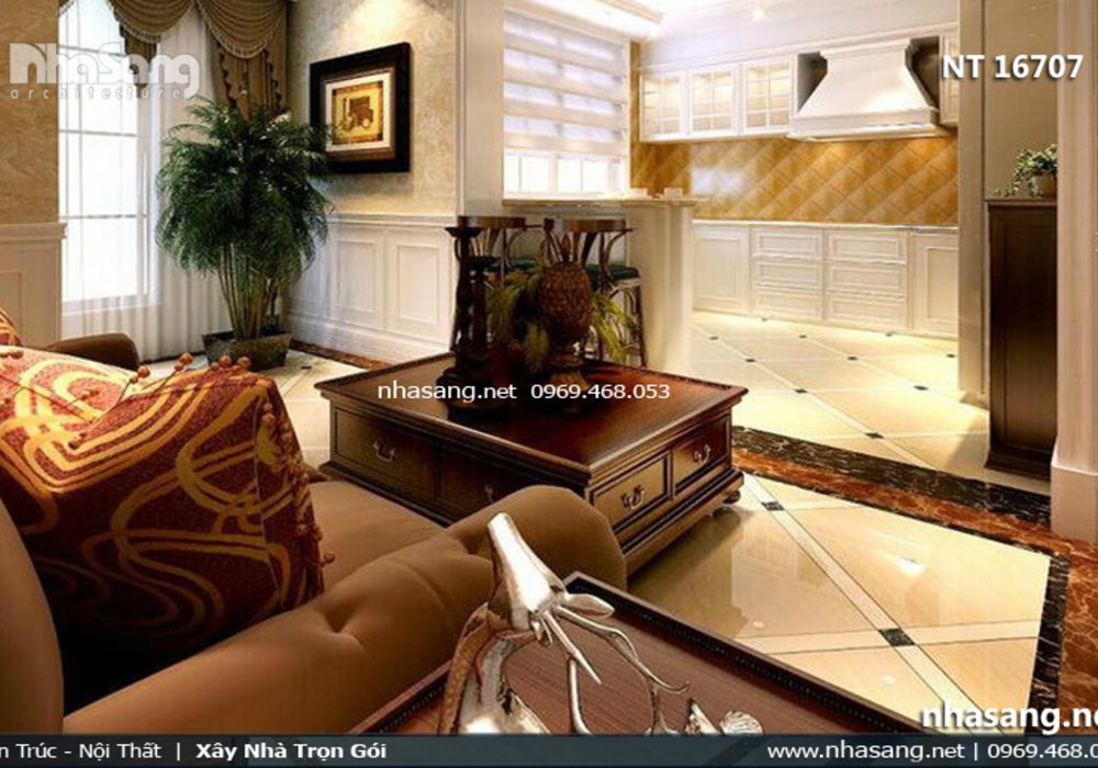 Thiết kế thi công nội thất biệt thự tân cổ điển Châu Âu - nội thất gỗ lim Nam Phi NT16707